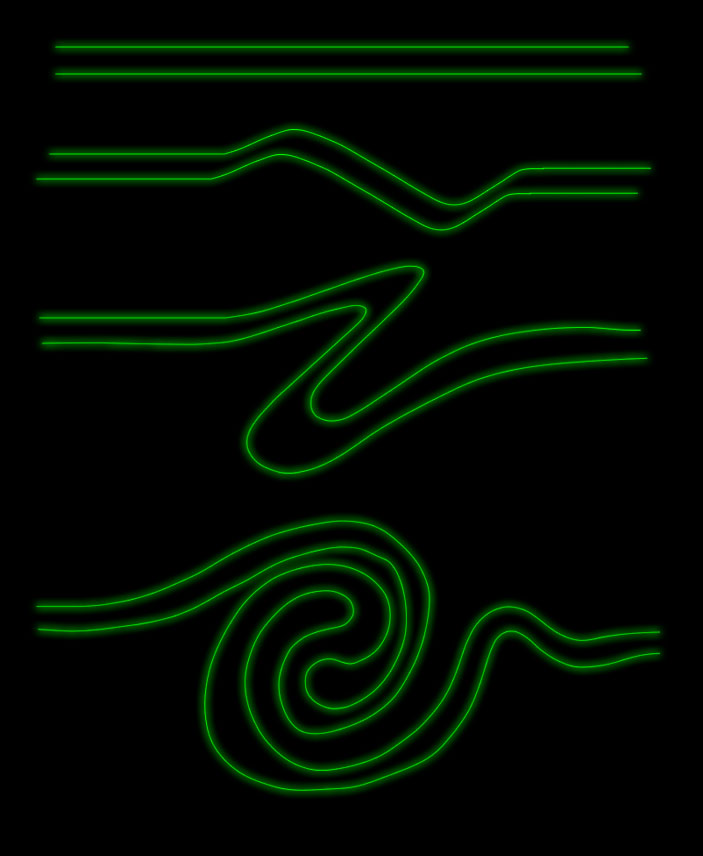 Aurora development phases: arc, fold, distorted fold, spiral